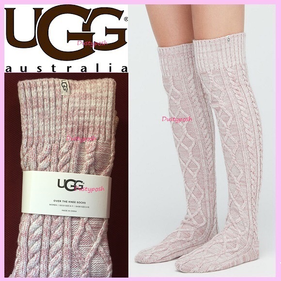 UGG Cable Knit Over Knee Socks Thigh High Boot OTK - Picture 4 of 5